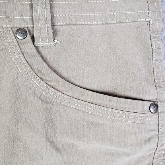 Kuhl Shorts Womens Size 8 Tan Beige Pockets Logo Hiking Canvas 32 - Picture 5 of 13